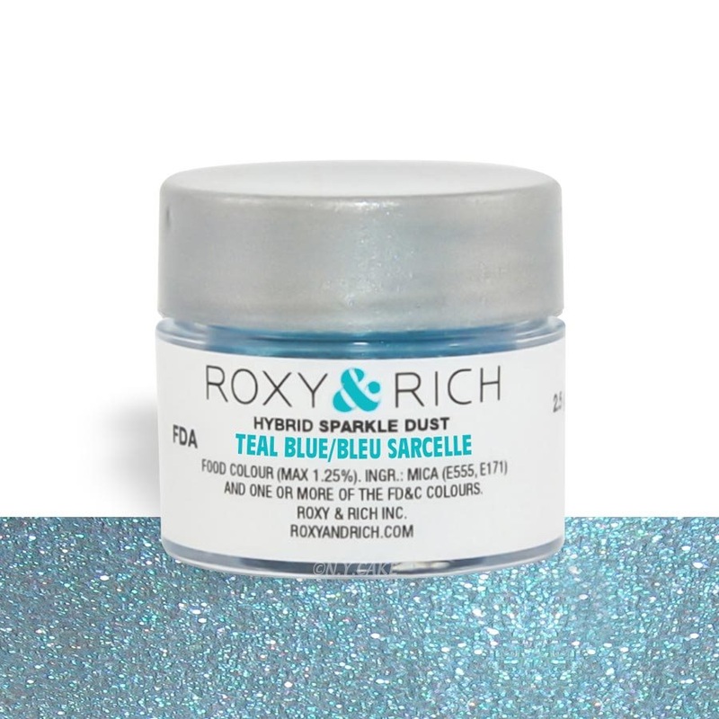 Teal Blue Edible Hybrid Sparkle Dust By Roxy Rich 2.5 gram