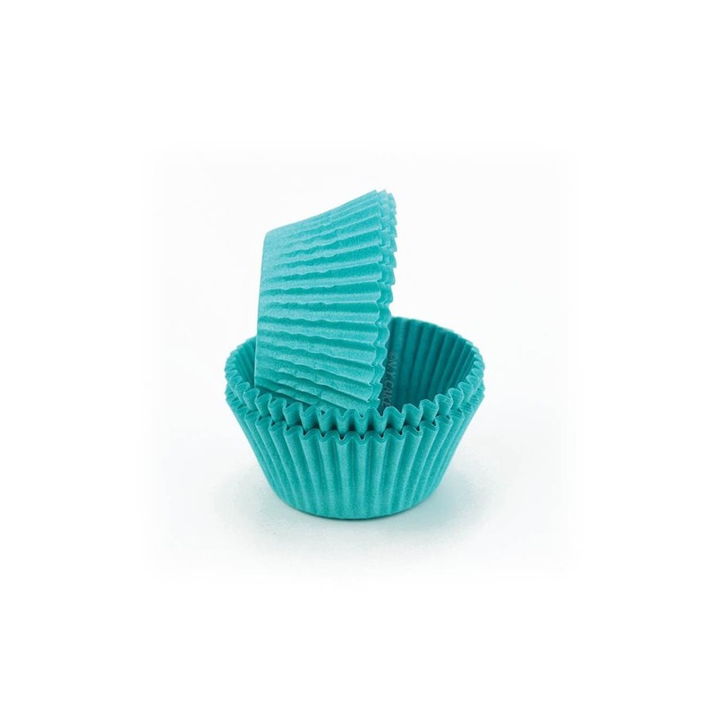 Teal Mini Cupcake Baking Cup Liner