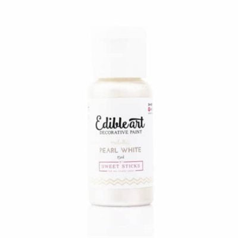 Metallic Pearl White Edible Art Paint By Sweet Sticks