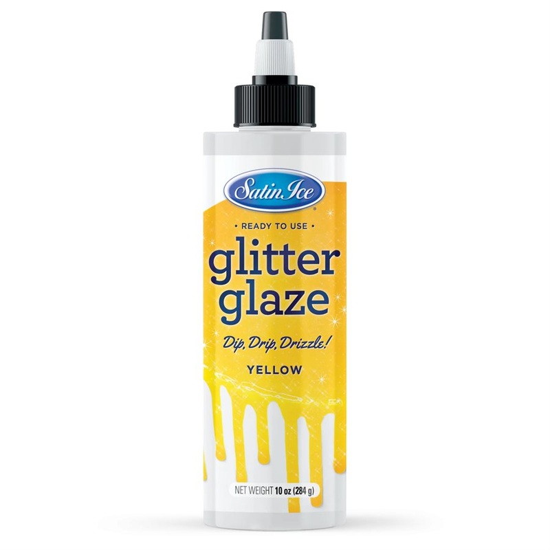 Satin Ice Yellow Glitter Glaze - 10oz