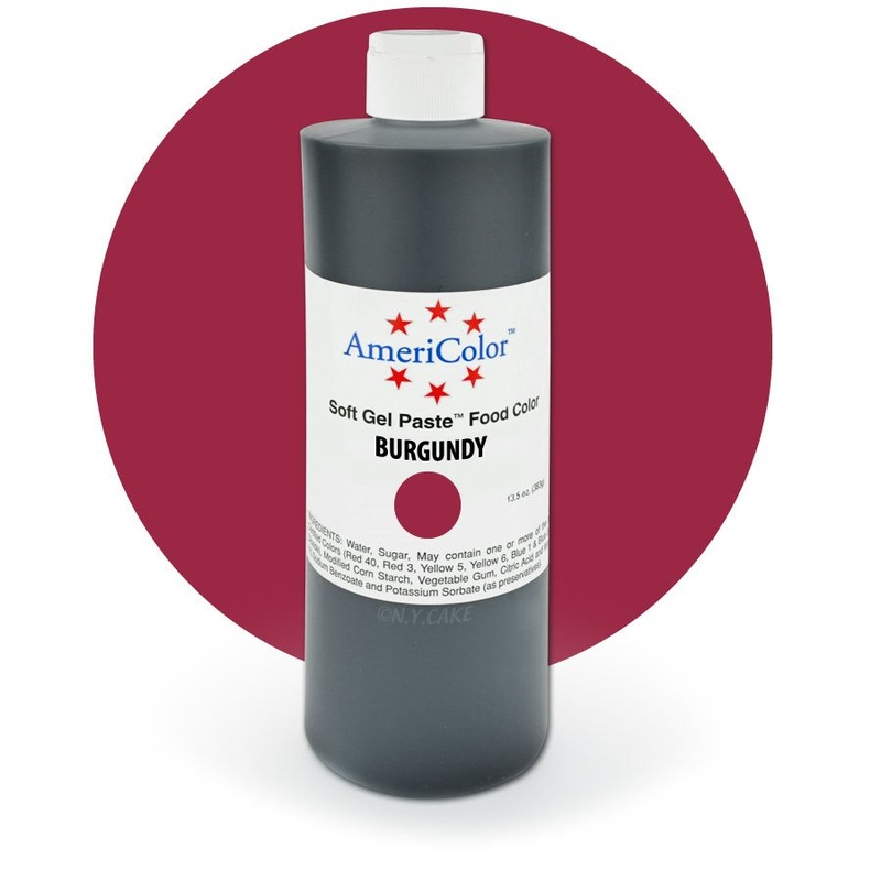 Burgundy Gel Paste 13.5  ounces By Americolor