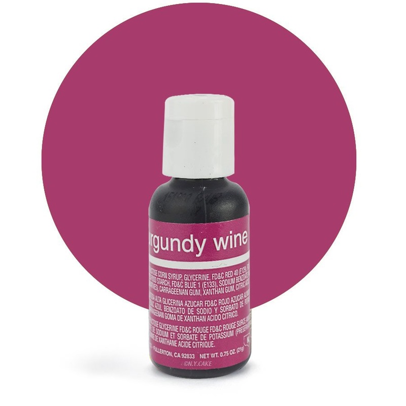 Burgundy Wine Liqua-Gel Color - .70 ounce By Chefmaster