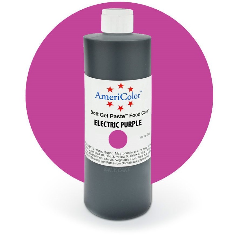 Electric Purple Gel Paste 13.5  ounces By Americolor