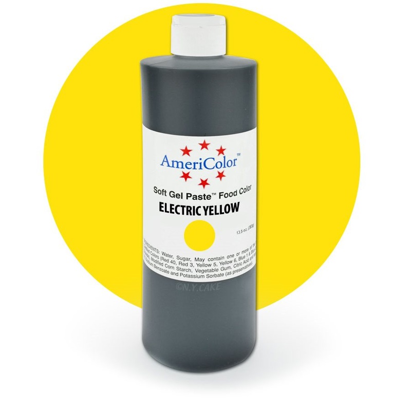Electric Yellow Gel Paste 13.5  ounces By Americolor