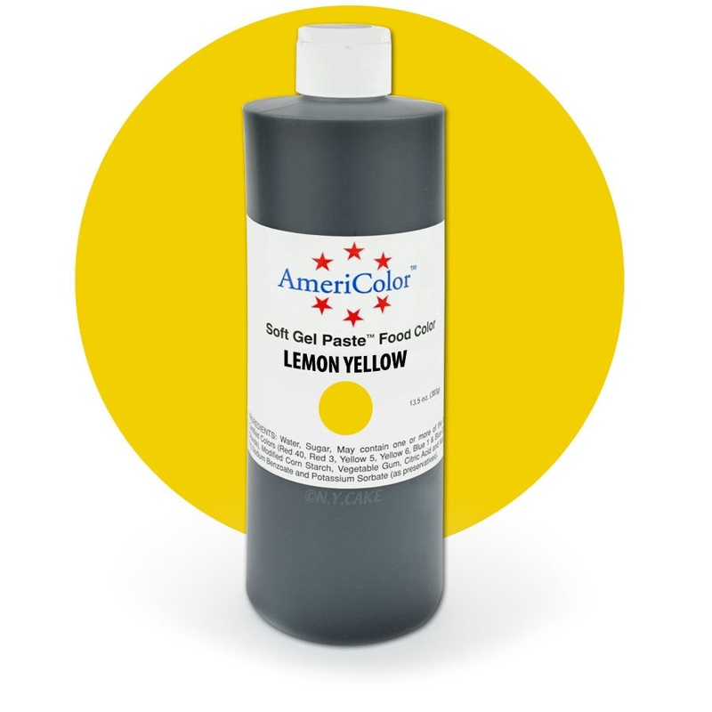 Lemon Yellow Gel Paste 13.5  ounces By Americolor