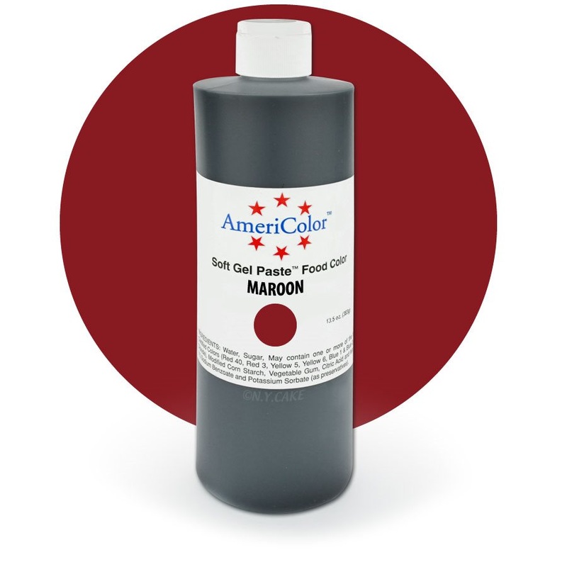 Maroon Gel Paste 13.5  ounces By Americolor