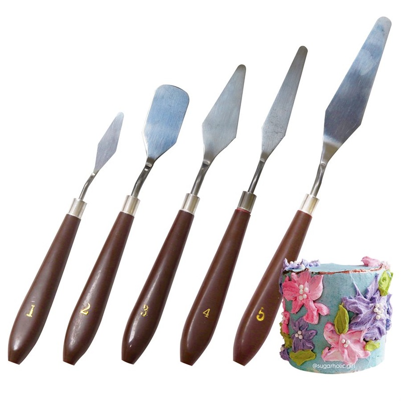 Set of 5 Diamond Shape  Offset Icing Spatula