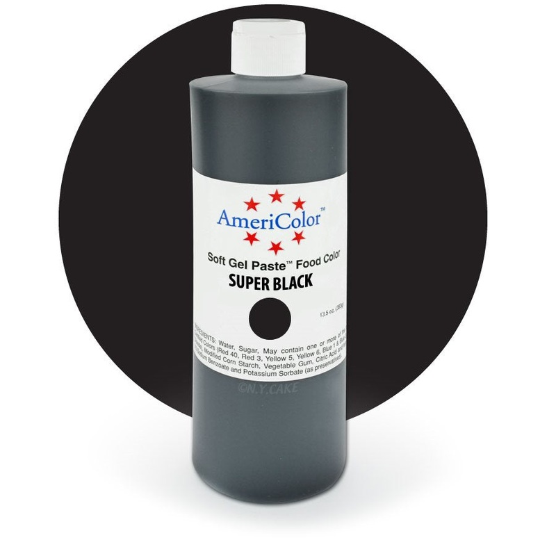 Super Black Gel Paste 13.5  ounces By Americolor