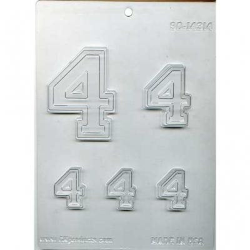 Collegiate Number 4 Chocolate Candy Mold