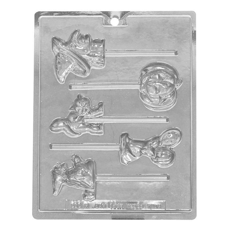 Halloween Assortment Large Lollipop Chocolate Candy Mold