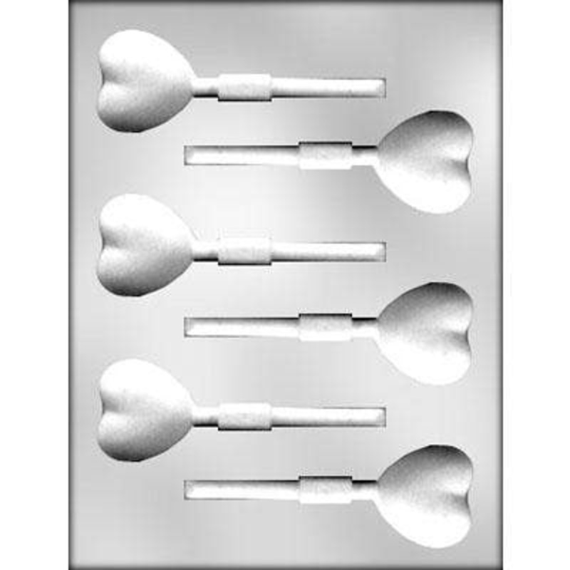 Heart Lollipop Chocolate Candy Mold 1 1/2 Inch