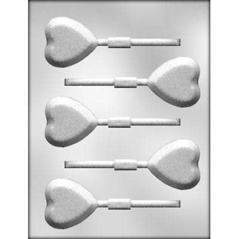 Heart Lollipop Chocolate Candy Mold 2 Inch