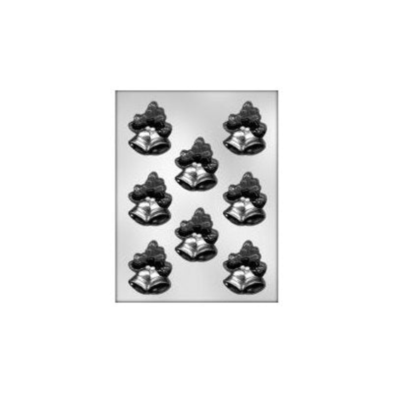 Bells & Mistletoe Chocolate Candy Mold  2 Inch