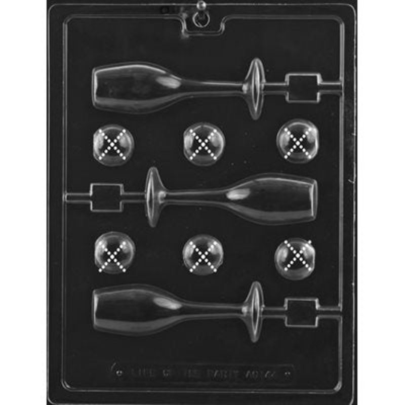 Champagne Glass Lollipop Chocolate Candy Mold