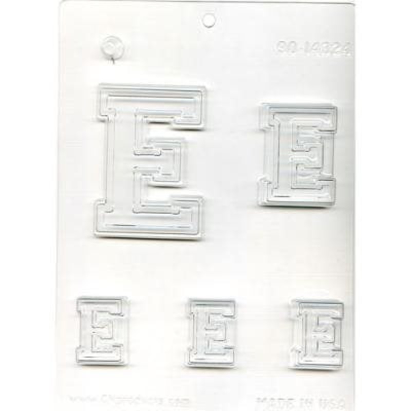 Collegiate Letter E Chocolate Candy Mold
