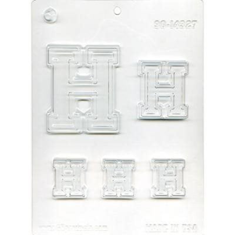Collegiate Letter H Chocolate Candy Mold