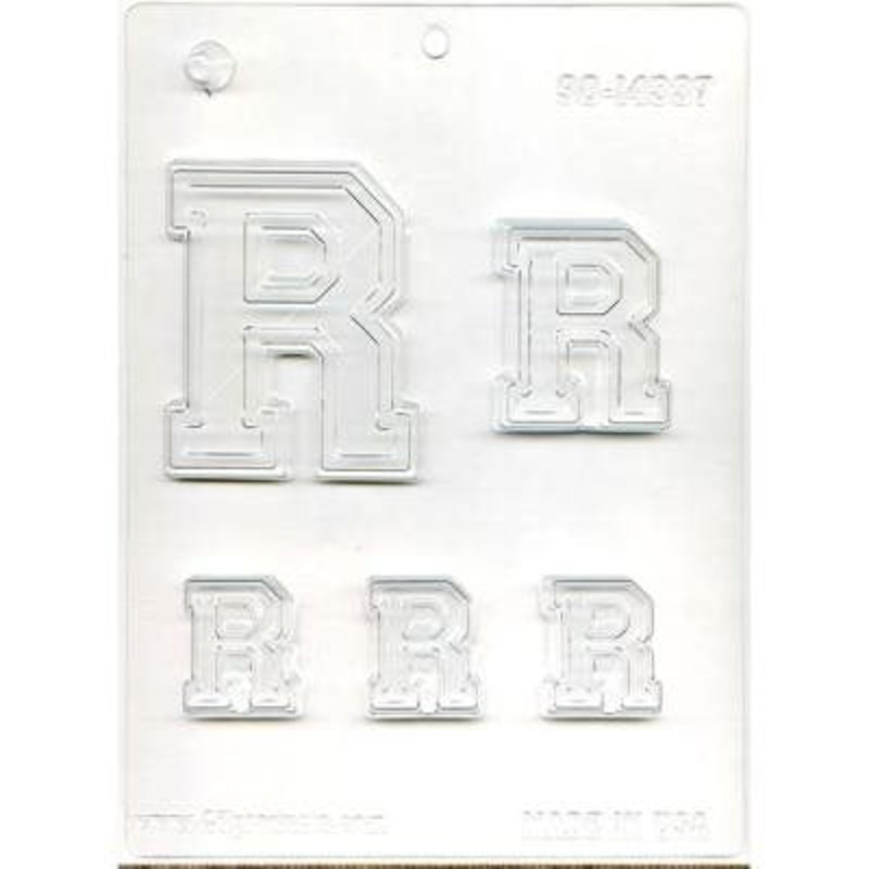 Collegiate Letter R Chocolate Candy Mold