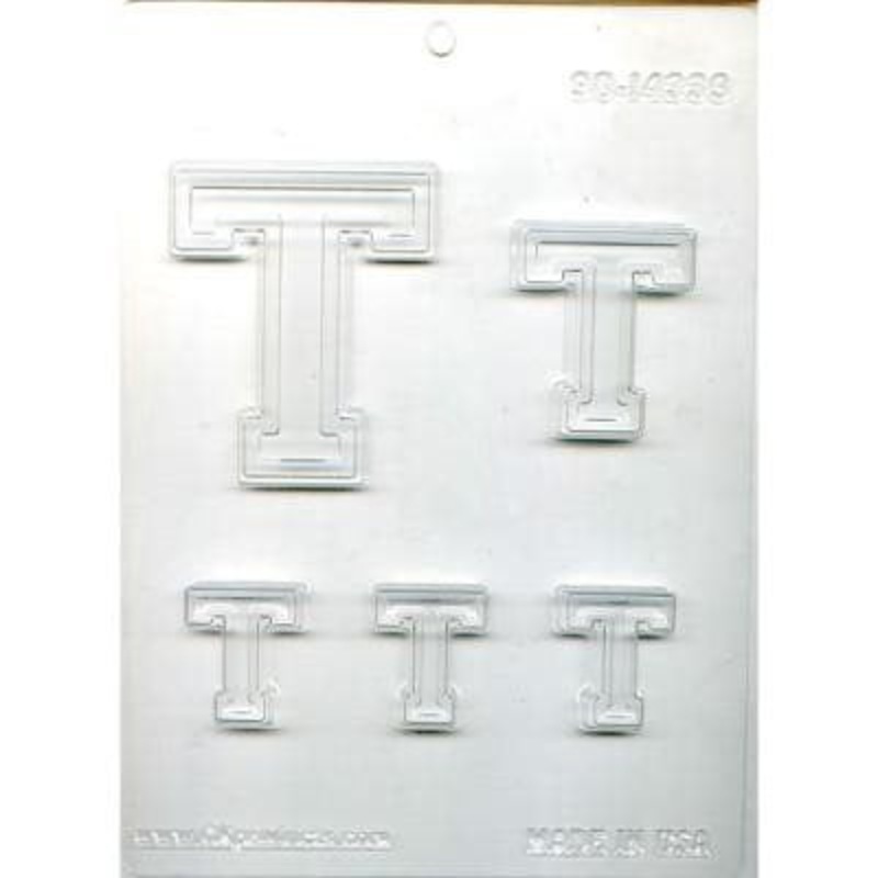Collegiate Letter T Chocolate Candy Mold