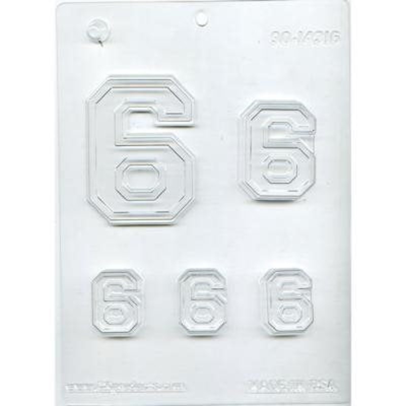 Collegiate Number 6 or 9 Chocolate Candy Mold