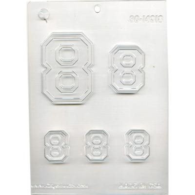 Collegiate Number 8 Chocolate Candy Mold