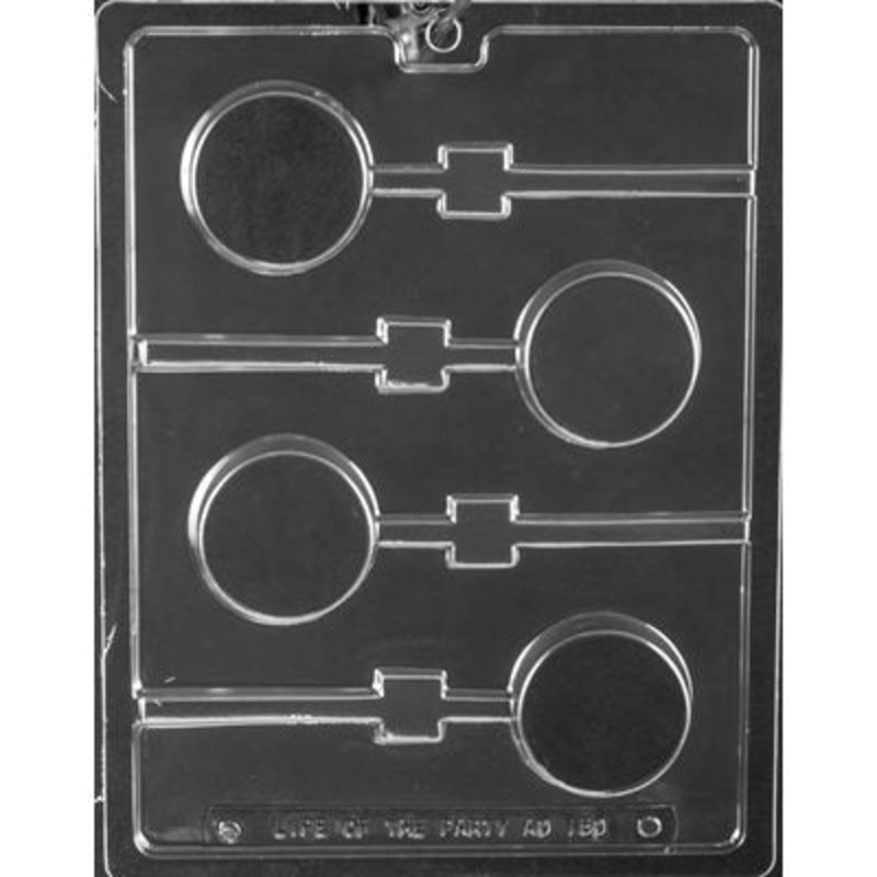 Plain Round Cookie Lollipop Chocolate Candy Mold