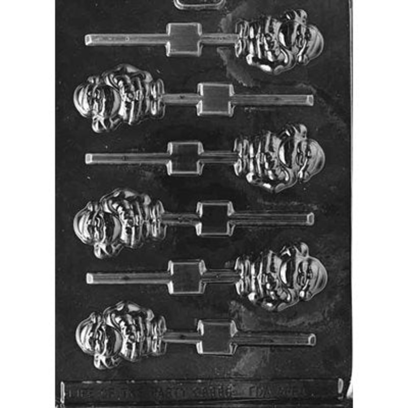 Small Santa Lollipop Chocolate Candy Mold