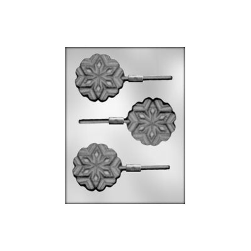 Snowflake Lollipop Chocolate Candy Mold 3 Inch