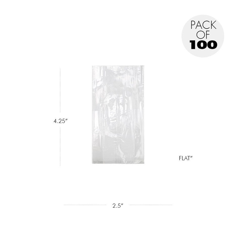 Cellophane Bags  2 1/2 X 4 1/4 Inch Flat Pack of 100