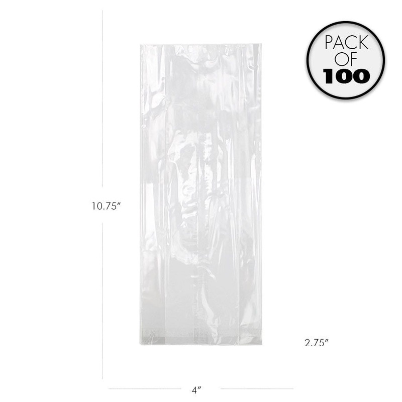 Cellophane Bags 4 x 2 3/4 x 10 3/4", Pack of 100