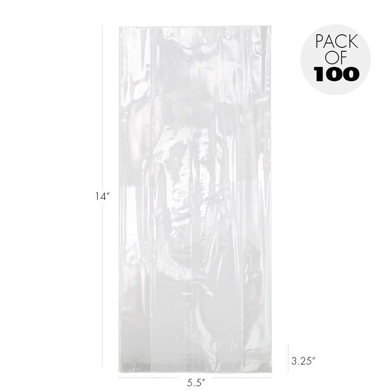 Cellophane Bags 5 1/2  X 3 1/4  X 14 Inch Heavyweight Pack of 100