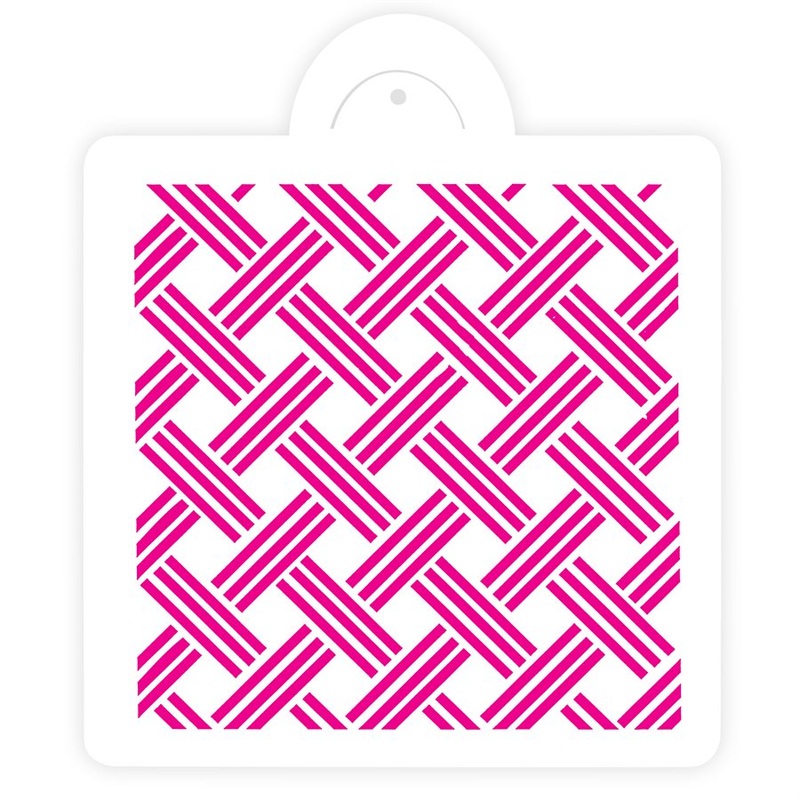 Basket Weave Stencil for Cakes, Cookies, & Cupcakes