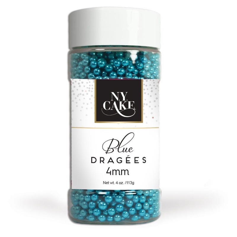 Blue Dragees 4 mm (Bulk)