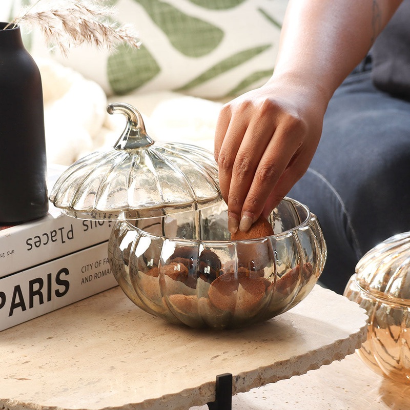 Calabaza Glass Storage Jar - Smokey Grey