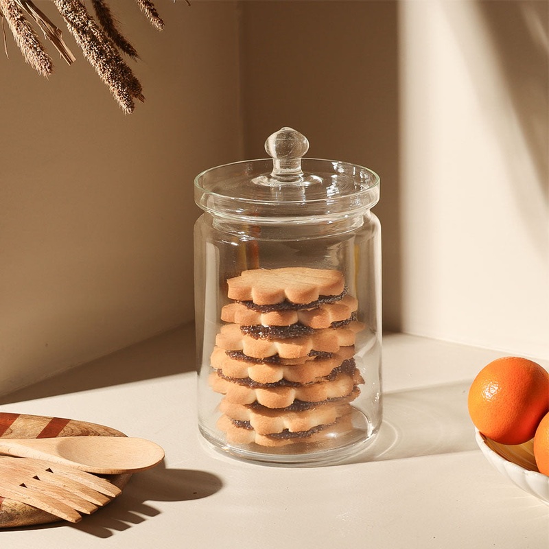 Claire Glass Storage Jar Large - Clear