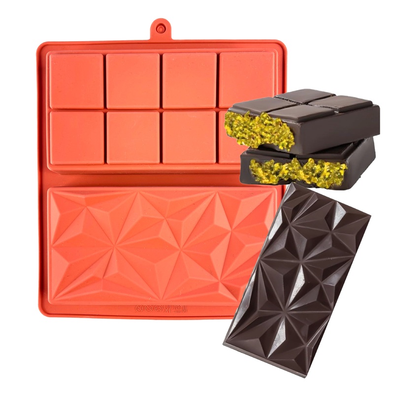 Cube and Diamond Dubi Chocolate Silicone Mold