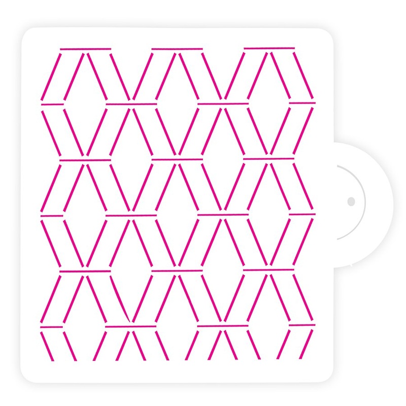 Diamond Block Stencil for Cakes, Cookies, & Cupcakes