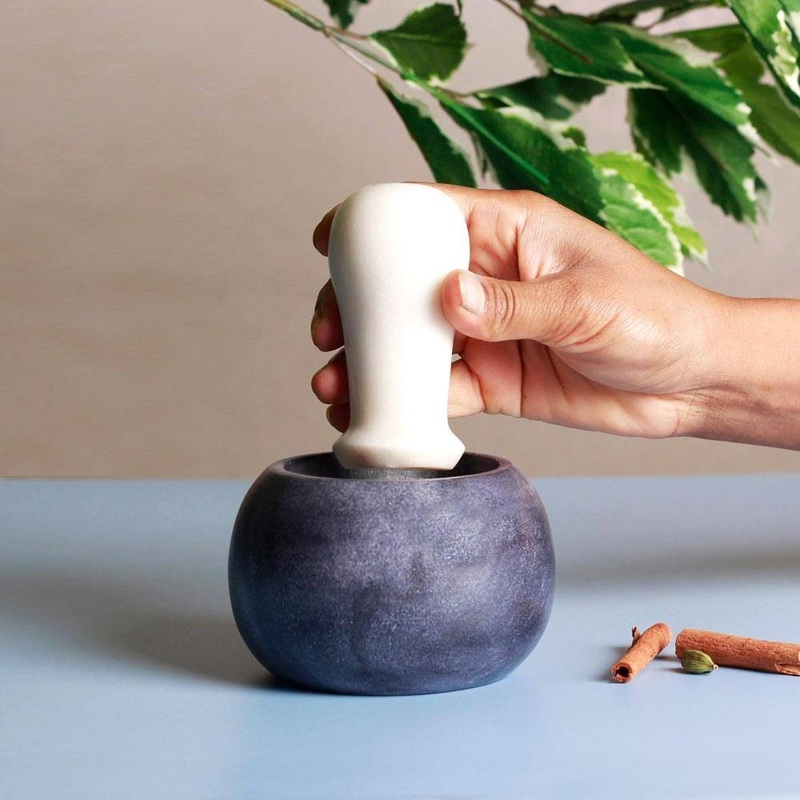 Duo Marble Mortar and Pestle Set