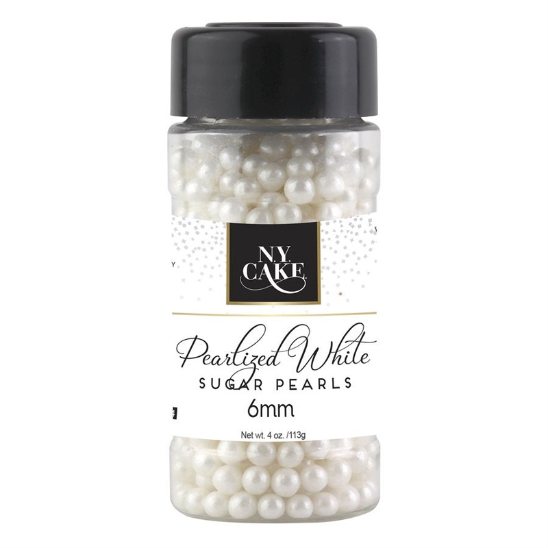 Pearlized White Sugar Pearls 4mm & 6mm (Bulk)