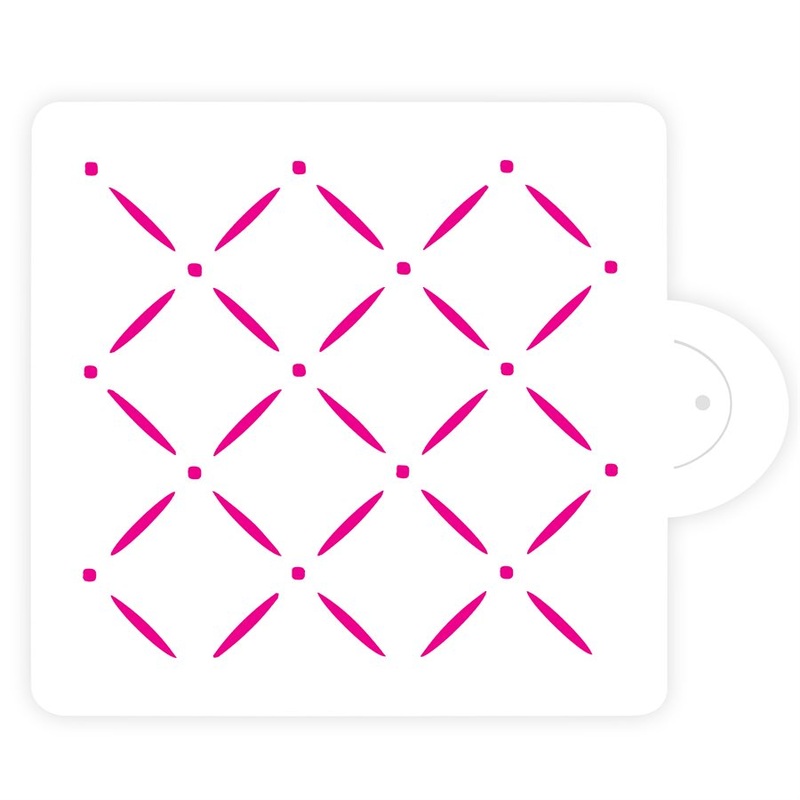 Quilted Point Stencil for Cakes, Cookies, & Cupcakes