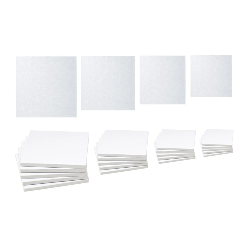 Square White Foil Cake Board
