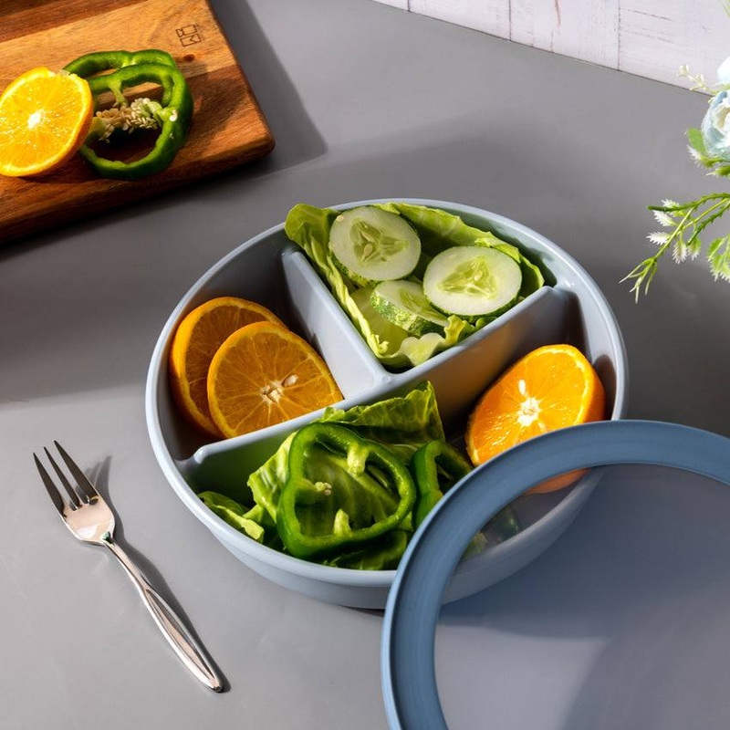 Cirqula Bento Bowl With Lid - Nordic Blue