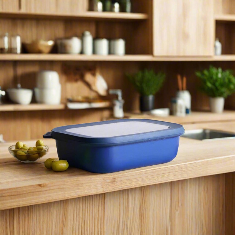 Cirqula Rectangular Storage Box 1000ml - Vivid Blue