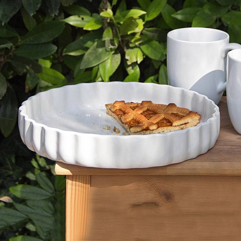 Grande Fruit Tart Dish - White