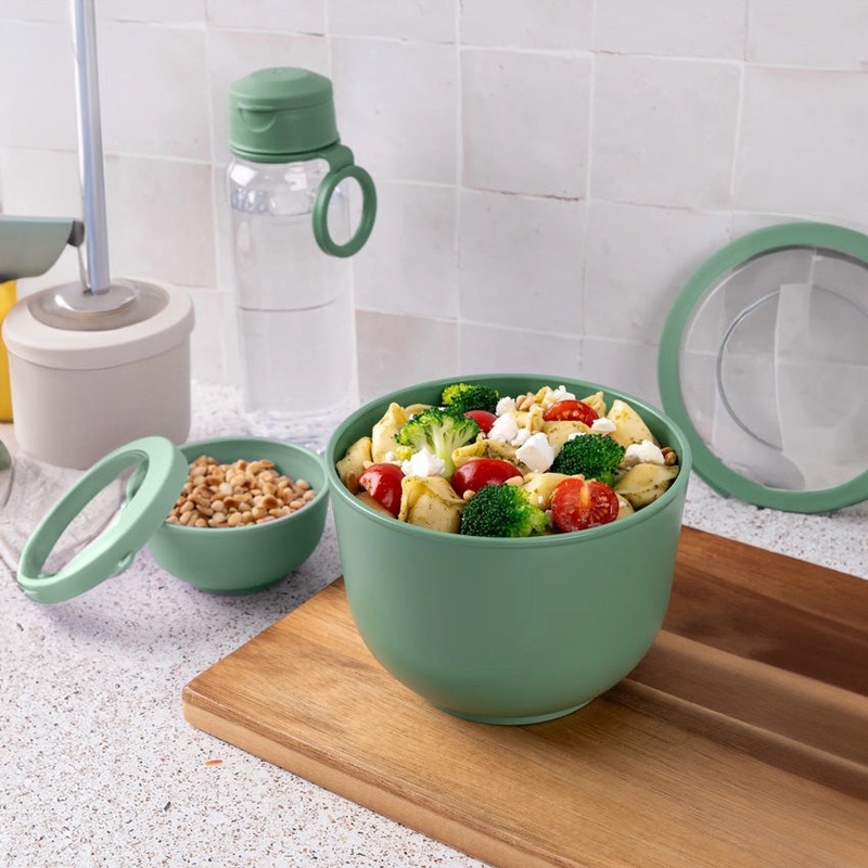 Tylla Storage Bowl with Lid 1200ml - Sage Green