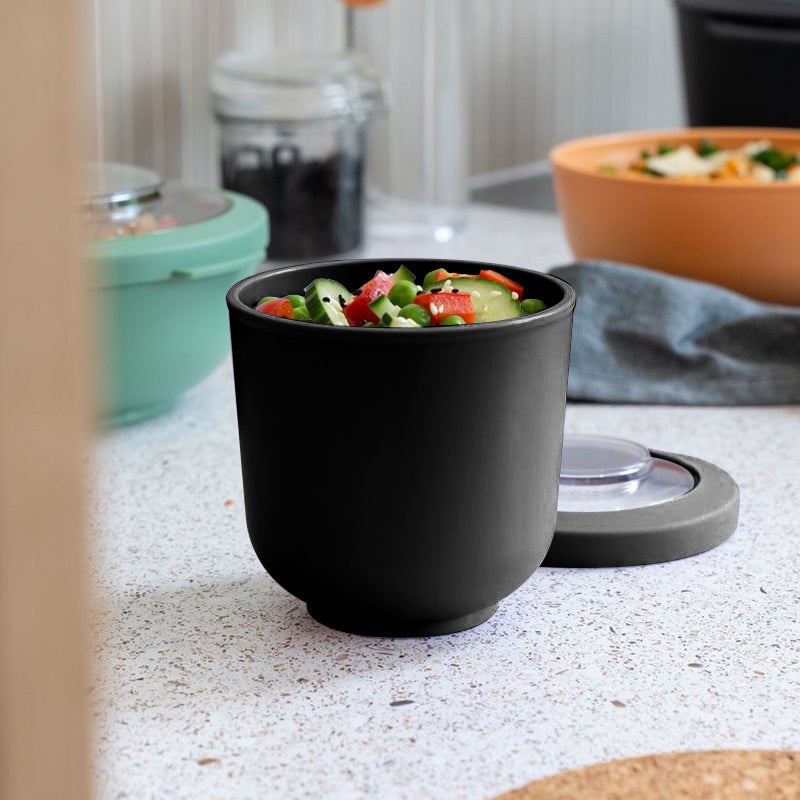 Tylla Storage Bowl with Lid 500ml - Charcoal Grey