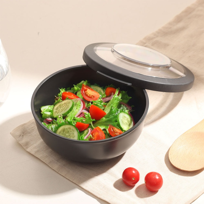Tylla Storage Bowl with Lid 700ml - Charcoal Grey