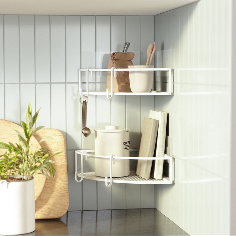 Cubiko Corner Bins, Set of 2 - White