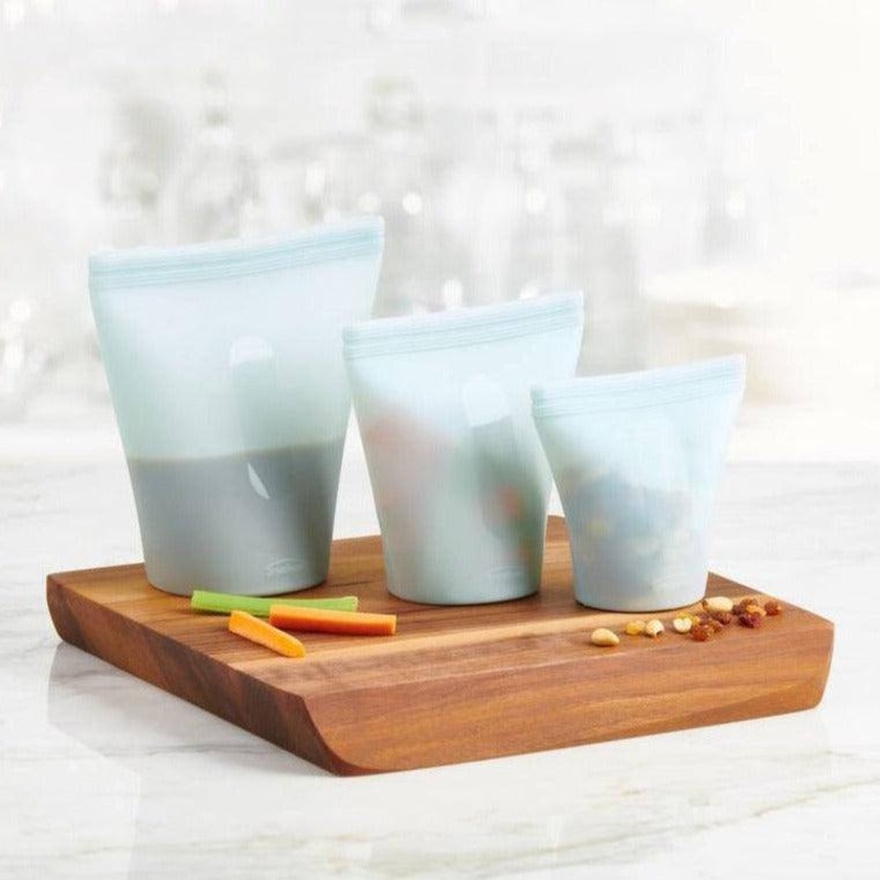 Eco Silicone Reusable Food Bags, Set of 3