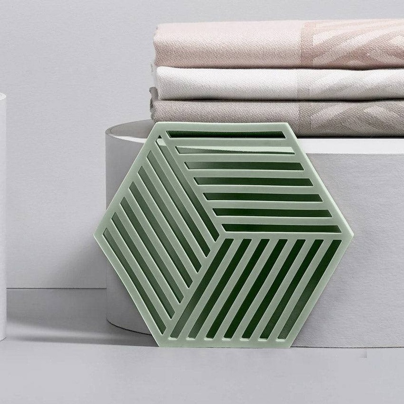 Hexagon Trivet - Olive Green