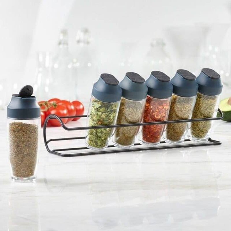 Horizontal 6 Bottle Spice Rack